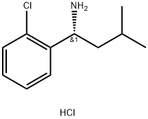 (1R)-1-(2-CHLOROPHENYL)-3-METHYLBUTAN-1-AMINE HYDROCHLORIDE Structure