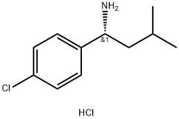 (1R)-1-(4-CHLOROPHENYL)-3-METHYLBUTAN-1-AMINE HYDROCHLORIDE Structure