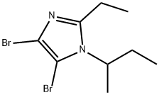 4,5-Dibromo-1-(sec-butyl)-2-ethyl-1H-imidazole 구조식 이미지