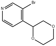 3-Bromo-4-(1,4-dioxan-2-yl)pyridine Structure