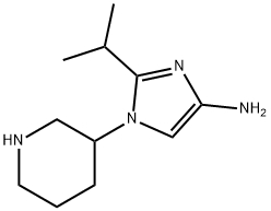 1-(Piperidin-3-yl)-2-(1-methylethyl)-1H-imidazol-4-amine 구조식 이미지