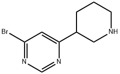 4-BROMO-6-(PIPERIDIN-3-YL)PYRIMIDINE 구조식 이미지