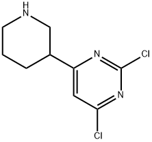 2,4-Dichloro-6-(piperidin-3-yl)pyrimidine Structure