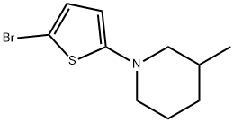 2-Bromo-5-(3-methylpiperidin-1-yl)thiophene Structure