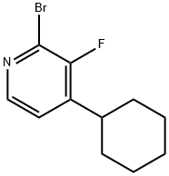 2-Bromo-3-fluoro-4-cyclohexylpyridine Structure