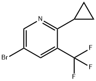 5-Bromo-2-cyclopropyl-3-(trifluoromethyl)pyridine 구조식 이미지