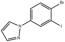 2-Iodo-4-(1H-pyrazol-1-yl)bromobenzene Structure