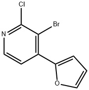 3-Bromo-4-(2-furyl)-2-chloropyridine Structure