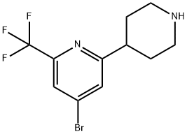 4-Bromo-2-trifluoromethyl-6-(piperidin-4-yl)pyridine 구조식 이미지