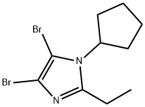 4,5-Dibromo-1-cyclopentyl-2-ethyl-1H-imidazole Structure