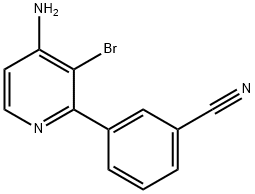 4-Amino-3-bromo-2-(3-cyanophenyl)pyridine 구조식 이미지