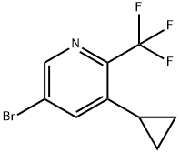 5-Bromo-3-cyclopropyl-2-(trifluoromethyl)pyridine 구조식 이미지