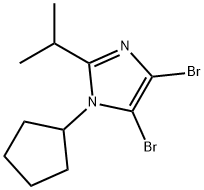 4,5-Dibromo-1-cyclopentyl-2-(iso-propyl)-1H-imidazole Structure