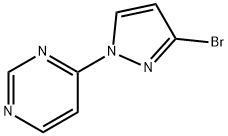 3-BROMO-1-(PYRIMIDIN-4-YL)-1H-PYRAZOLE 구조식 이미지