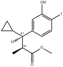 methyl (2S,3R)-3-cyclopropyl-3-(3-hydroxy-4-iodophenyl)-2-methylpropanoate Structure