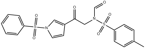 N-[(4-methylphenyl)sulfonyl]-N-{2-oxo-2-[1-(phenylsulfonyl)-1H-pyrrol-3-yl]ethyl}formamide Structure