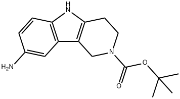 tert-Butyl 8-amino-3,4-dihydro-1H-pyrido[4,3-b]indole-2(5H)-carboxylate Structure
