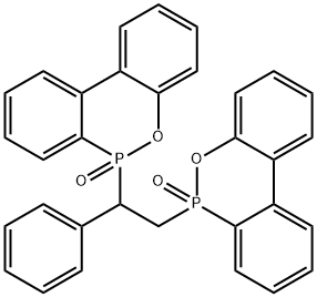 6,6'-(1-phenylethane-1,2-diyl)bis(6H-dibenzo[c,e][1,2]oxaphosphinine) 6,6'-dioxide 구조식 이미지