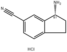 (3R)-3-AMINOINDANE-5-CARBONITRILE HCL 구조식 이미지