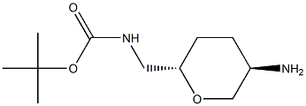 tert-butyl (((2S,5R)-5-aminotetrahydro-2H-pyran-2-yl)methyl)carbamate 구조식 이미지