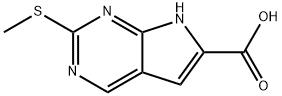 2-(methylthio)-7H-pyrrolo[2,3-d]pyrimidine-6-carboxylic acid Structure