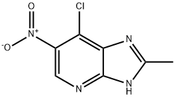 7-chloro-2-methyl-6-nitro-3H-imidazo[4,5-b]pyridine 구조식 이미지