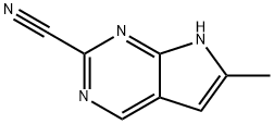 6-Methyl-7H-pyrrolo[2,3-d]pyrimidine-2-carbonitrile 구조식 이미지