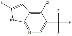 4-chloro-2-iodo-5-(trifluoromethyl)-1H-pyrrolo[2,3-b]pyridine Structure