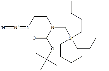 tert-butyl (2-Azidoethyl)((tributylstannyl)methyl)carbamate 구조식 이미지