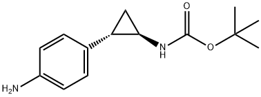 tert-butyl(trans-2-(4-aminophenyl)cyclopropyl)carbamate 구조식 이미지