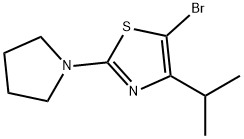 5-Bromo-4-(iso-propyl)-2-(pyrrolidino)thiazole 구조식 이미지