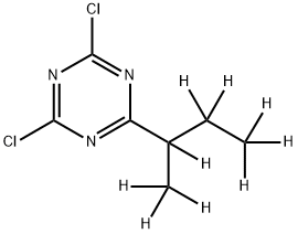 2,4-Dichloro-6-(sec-butyl-d9)-1,3,5-triazine 구조식 이미지