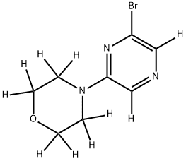2-Bromo-6-(morpholino)pyrazine-d10 Structure