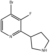 4-Bromo-3-fluoro-2-(pyrrolidin-3-yl)pyridine 구조식 이미지