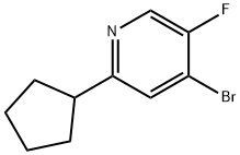 4-Bromo-2-cyclopentyl-5-fluoropyridine Structure