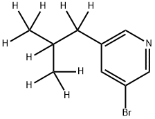 3-Bromo-5-(iso-butyl-d9)-pyridine 구조식 이미지