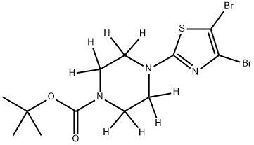 4,5-Dibromo-2-[N-Boc-(piperazin-d8)-1-yl]thiazole Structure