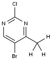 5-Bromo-2-chloro-4-(methyl-d3)-pyrimidine 구조식 이미지