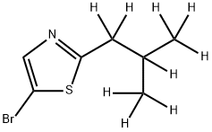 5-Bromo-2-(iso-butyl-d9)-thiazole 구조식 이미지