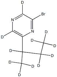 2-Bromo-6-(sec-butyl)pyrazine-d11 구조식 이미지