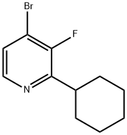 4-Bromo-3-fluoro-2-cyclohexylpyridine Structure