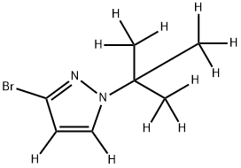 3-Bromo-1-(tert-butyl)pyrazole-d11 구조식 이미지