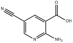 3-Pyridinecarboxylic acid, 2-amino-5-cyano- Structure