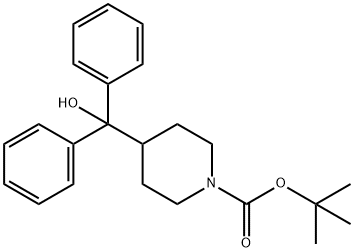 N-(tert-butoxycarbonyl)-4-[hydroxy(diphenyl)methyl]piperidine Structure