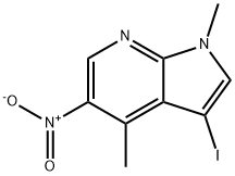 3-iodo-1,4-dimethyl-5-nitro-1H-Pyrrolo[2,3-b]pyridin 구조식 이미지