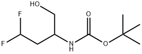 tert-butyl N-(4,4-difluoro-1-hydroxybutan-2-yl)carbamate 구조식 이미지