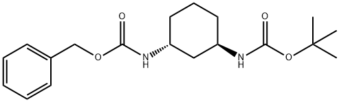 benzyl tert-Butyl ((1R,3R)-cyclohexane-1,3-diyl)dicarbamate Structure
