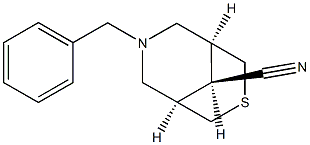 (1R,5S,9r)-7-benzyl-3-thia-7-azabicyclo[3.3.1]nonane-9-carbonitrile Structure