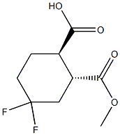 trans-4,4-difluoro-2-(methoxycarbonyl)cyclohexane-1-carboxylic acid Structure