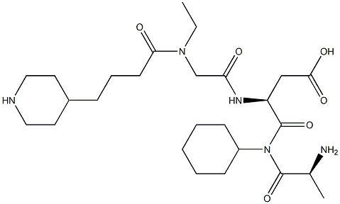 N-Ethyl-N-[4-(4-Piperidyl)Butyryl]-Glycyl-L- Aspartyl-L-(3-Cyclohexyl)Alaninamide 구조식 이미지